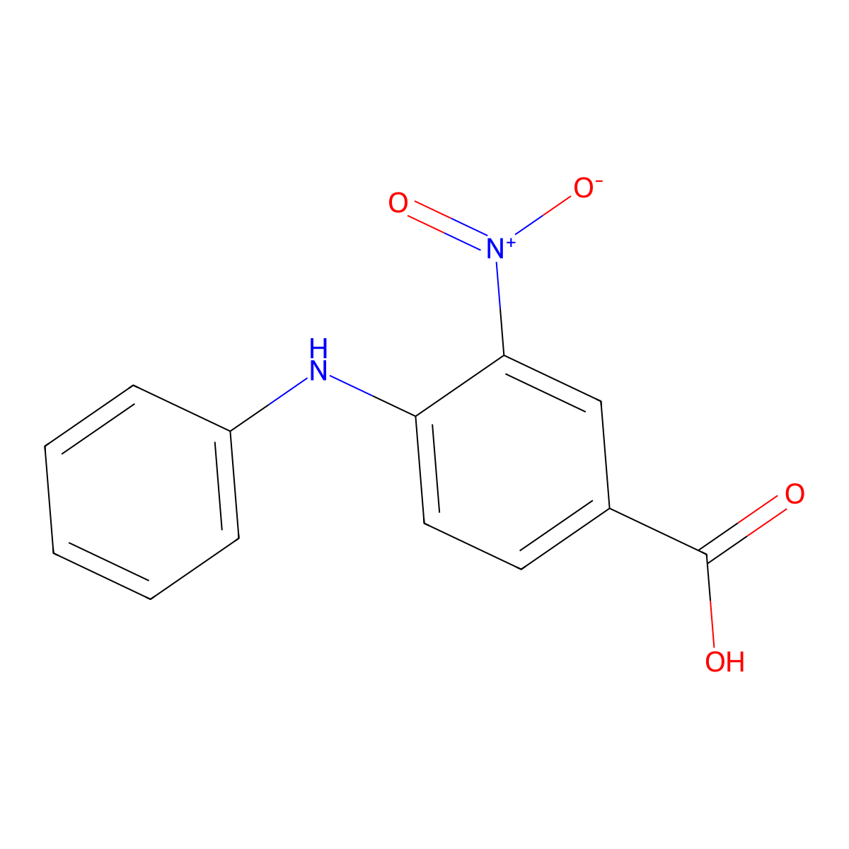 4-Anilino-3-nitrobenzoic acid molecular structure, CAS 16927-49-4
