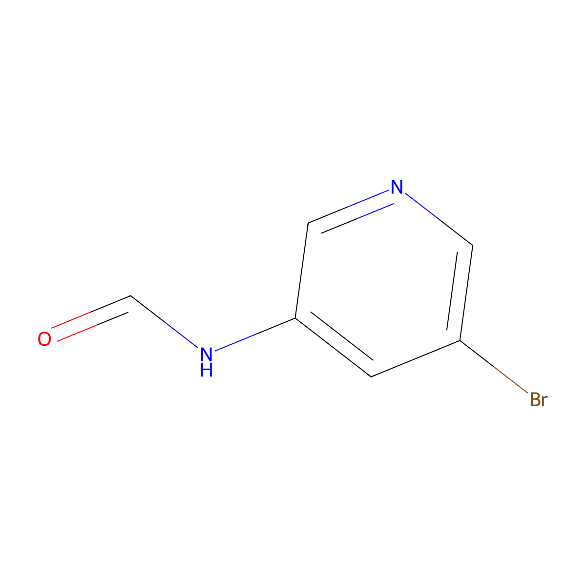 N-(5-Bromopyridin-3-yl)formamide molecular structure, CAS 1692703-11-9