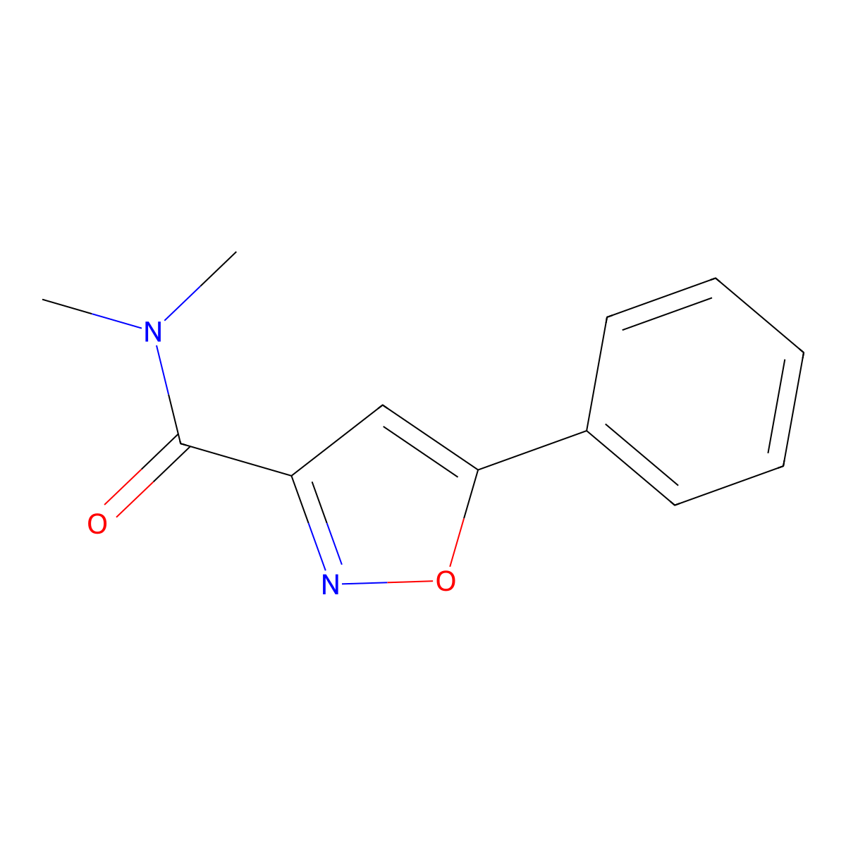 N,N-dimethyl-5-phenyl-1,2-oxazole-3-carboxamide molecular structure, CAS 169271-97-0