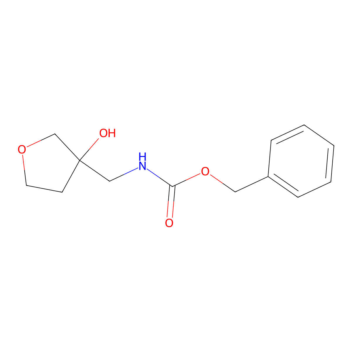 benzyl N-[(3-hydroxyoxolan-3-yl)methyl]carbamate molecular structure, CAS 1692717-72-8