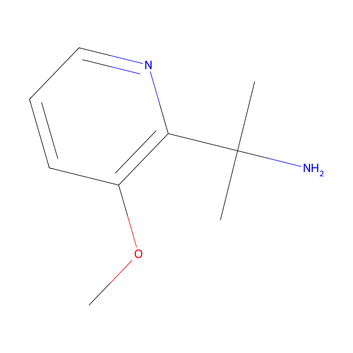 2-(3-Methoxypyridin-2-yl)propan-2-amine molecular structure, CAS 1692720-52-7