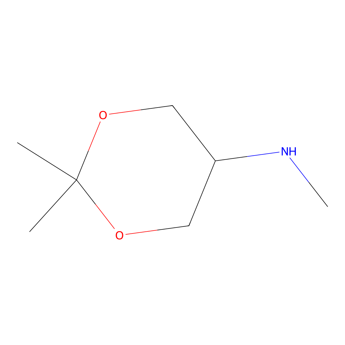 N,2,2-trimethyl-1,3-dioxan-5-amine molecular structure, CAS 1692753-33-5