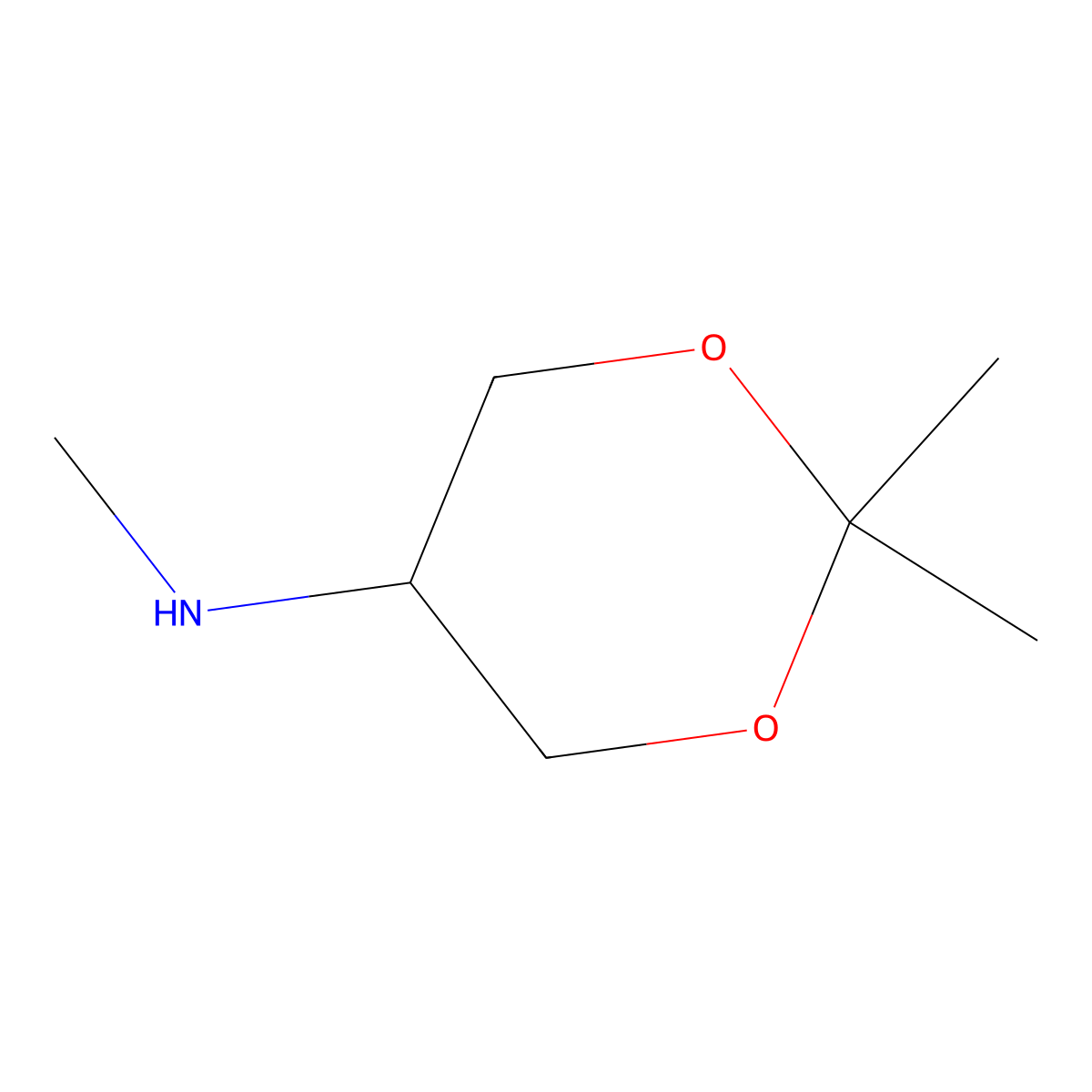 N,2,2-trimethyl-1,3-dioxan-5-amine molecular structure, CAS 1692753-33-5