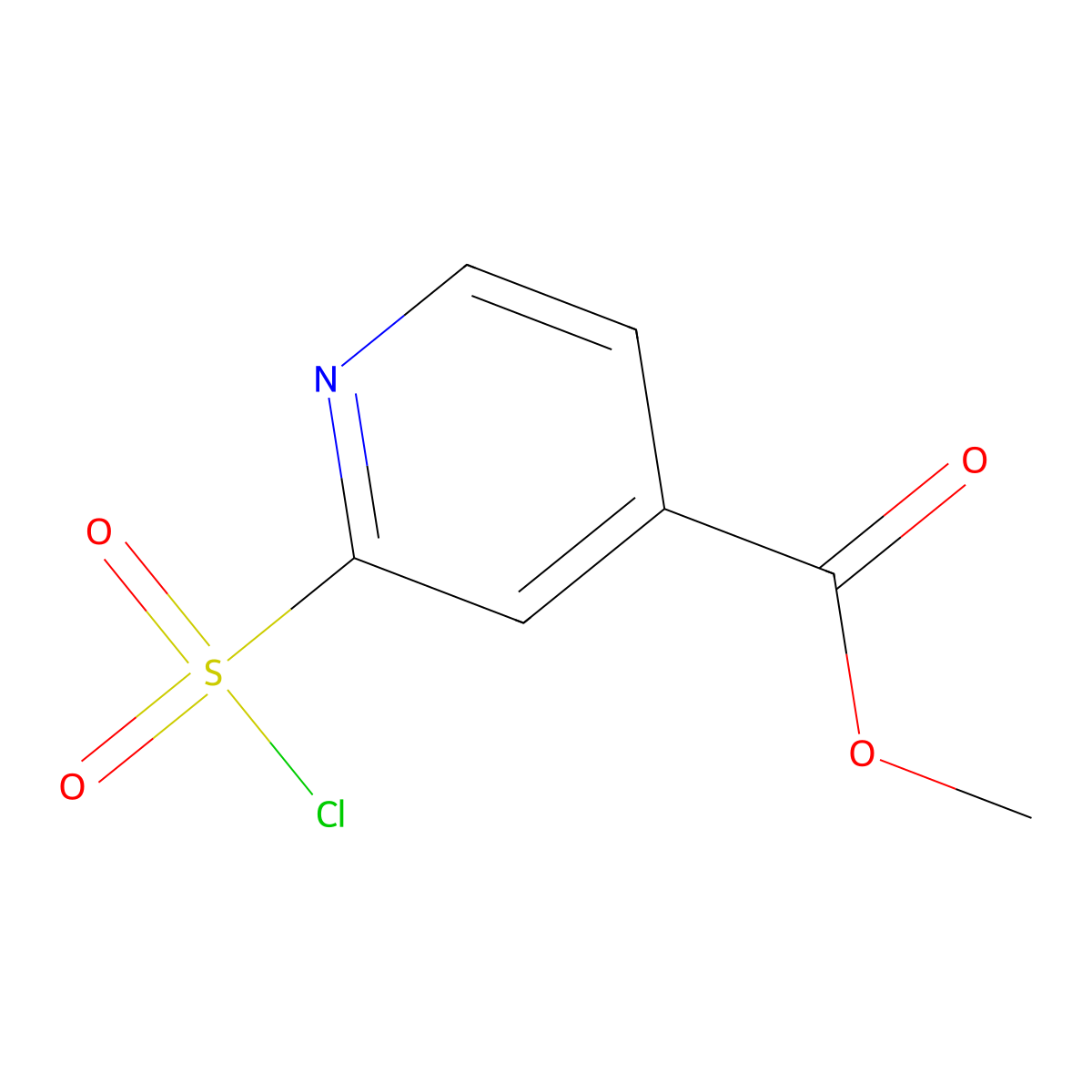 Methyl 2-(chlorosulfonyl)pyridine-4-carboxylate molecular structure, CAS 1692776-05-8