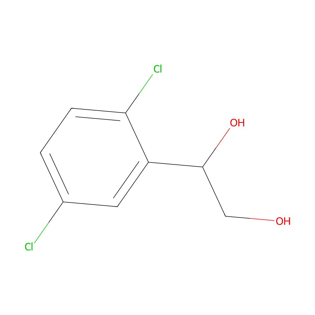 1-(2,5-Dichlorophenyl)ethane-1,2-diol molecular structure, CAS 1692795-48-4