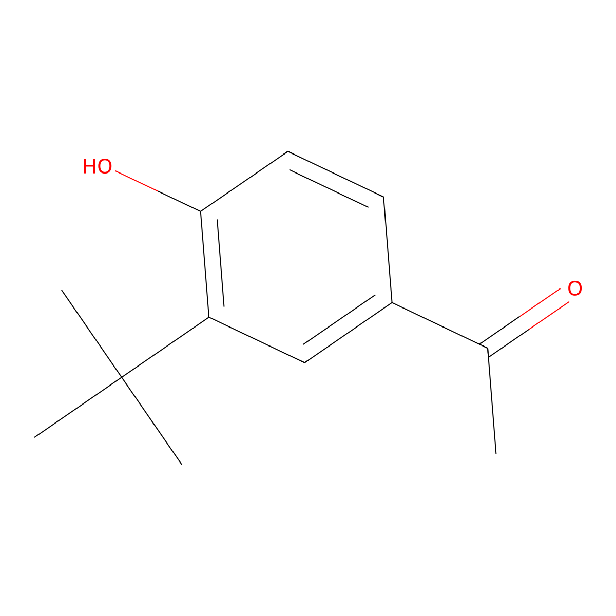 1-(3-Tert-butyl-4-hydroxyphenyl)ethanone molecular structure, CAS 16928-01-1