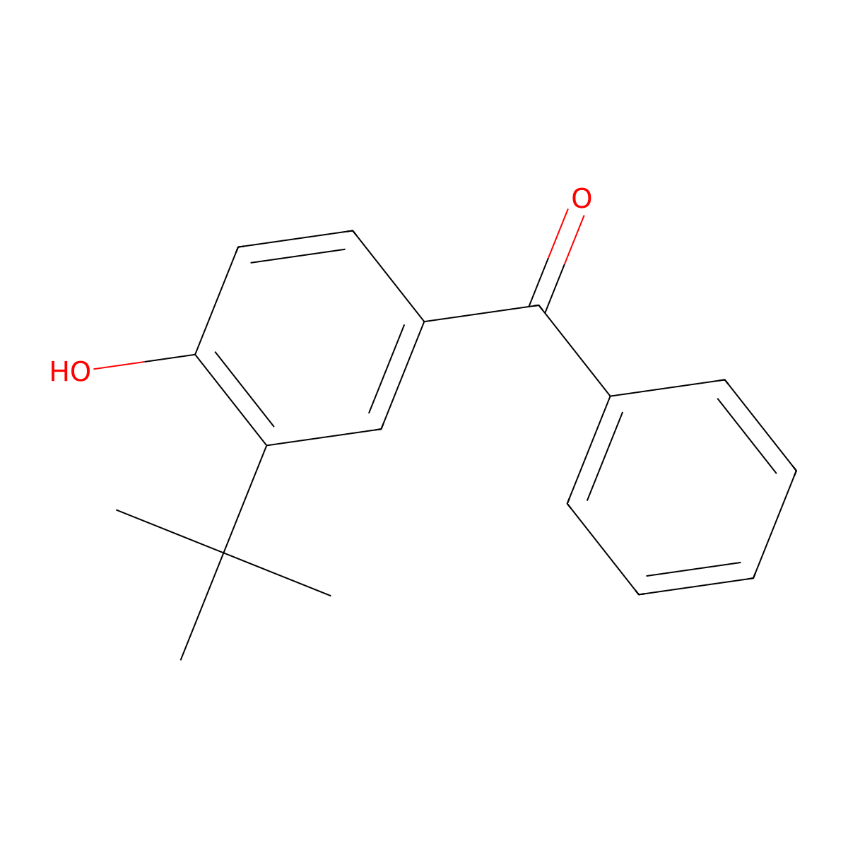4-Benzoyl-2-tert-butylphenol molecular structure, CAS 16928-03-3