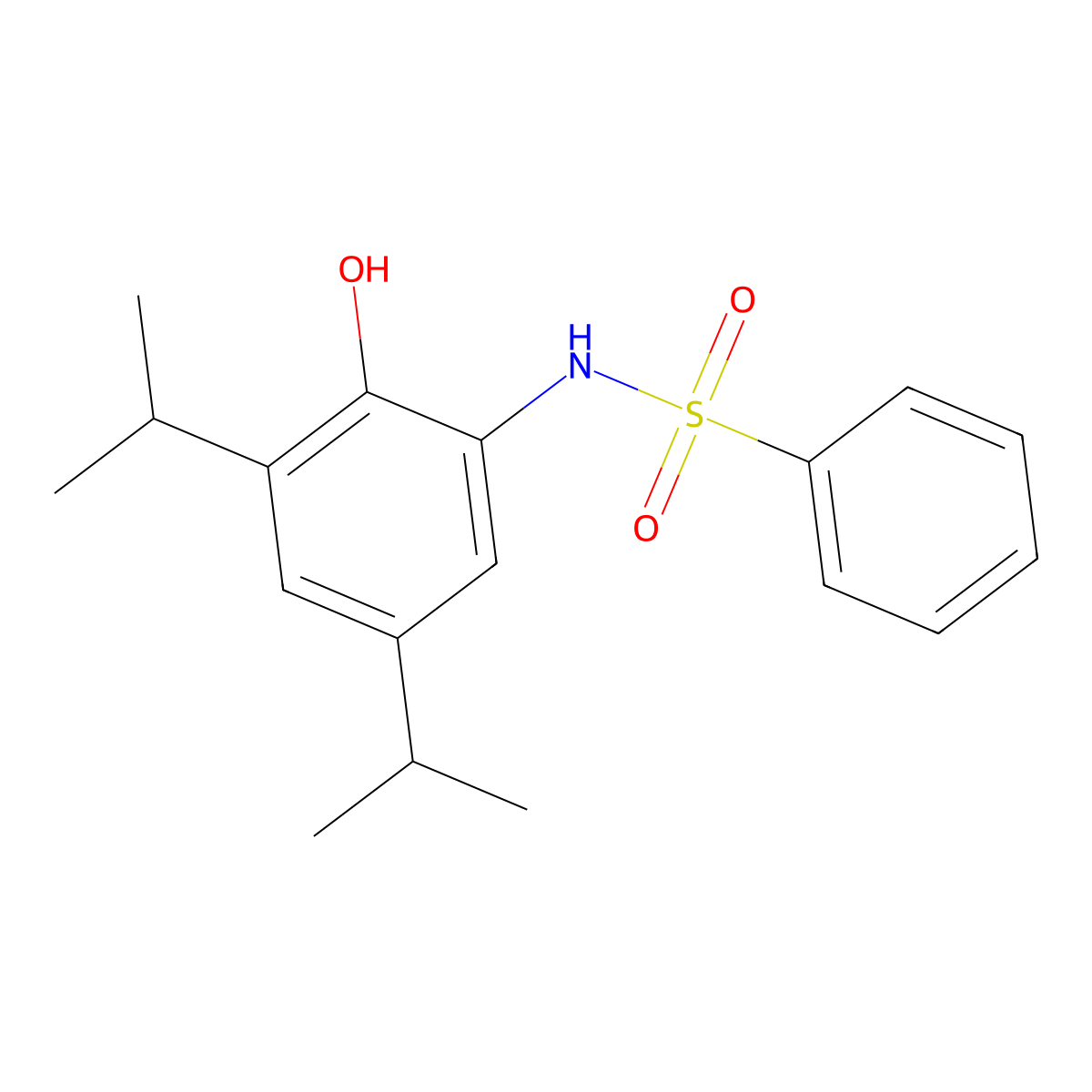 N-(2-hydroxy-3,5-diisopropylphenyl)benzenesulfonamide molecular structure, CAS 16928-24-8