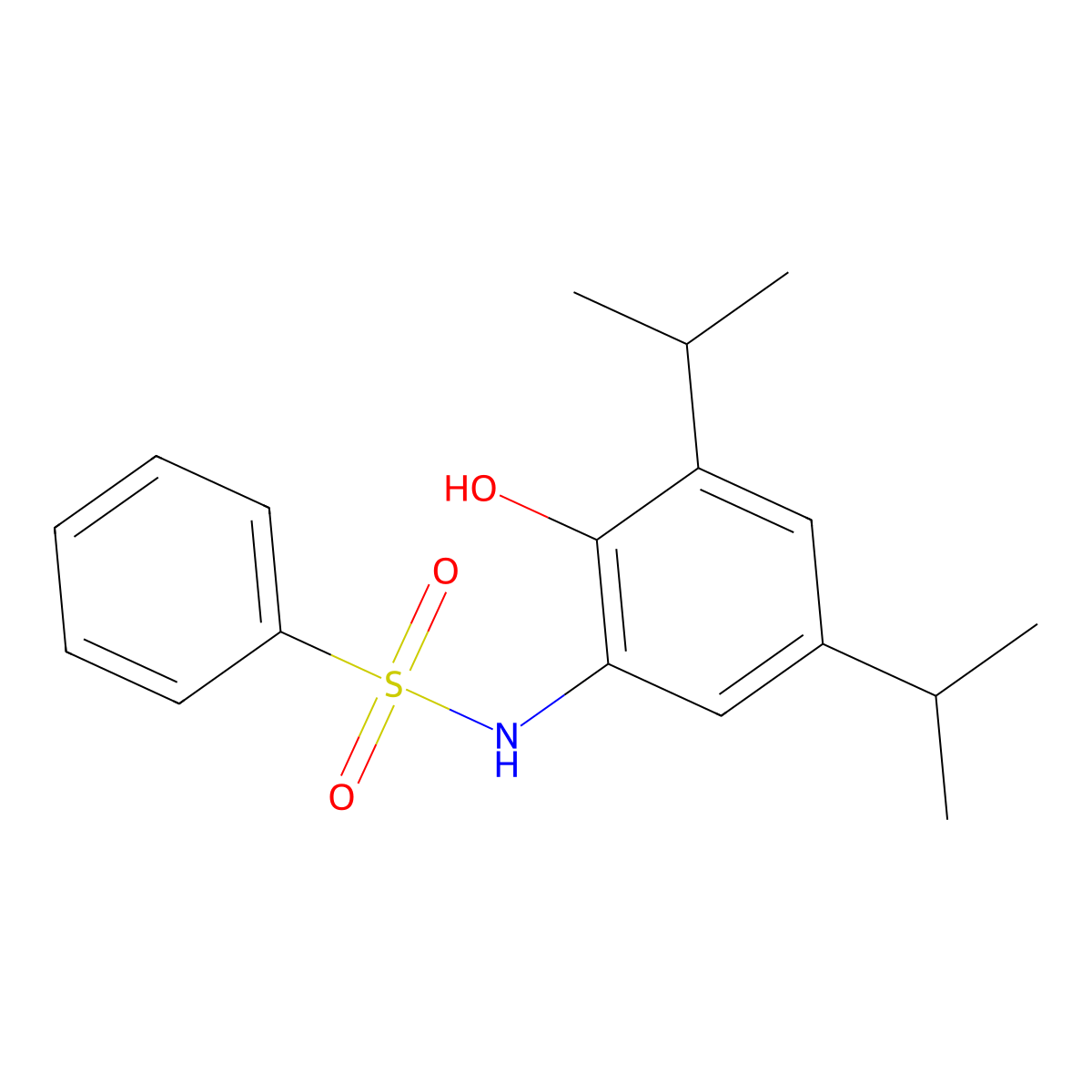 N-(2-hydroxy-3,5-diisopropylphenyl)benzenesulfonamide molecular structure, CAS 16928-24-8