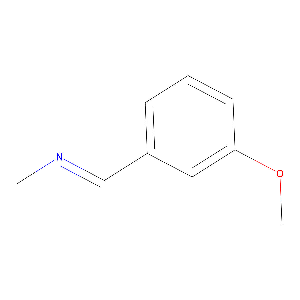 Methanamine, N-[(3-methoxyphenyl)methylene]- molecular structure, CAS 16928-30-6