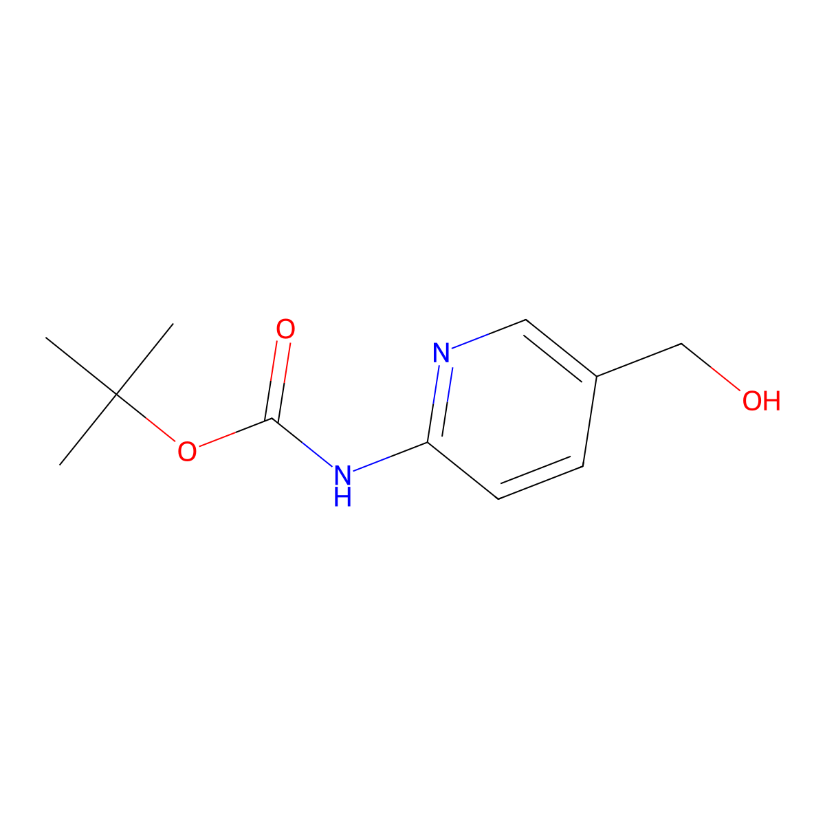 tert-Butyl 5-(hydroxymethyl)pyridin-2-ylcarbamate molecular structure, CAS 169280-83-5