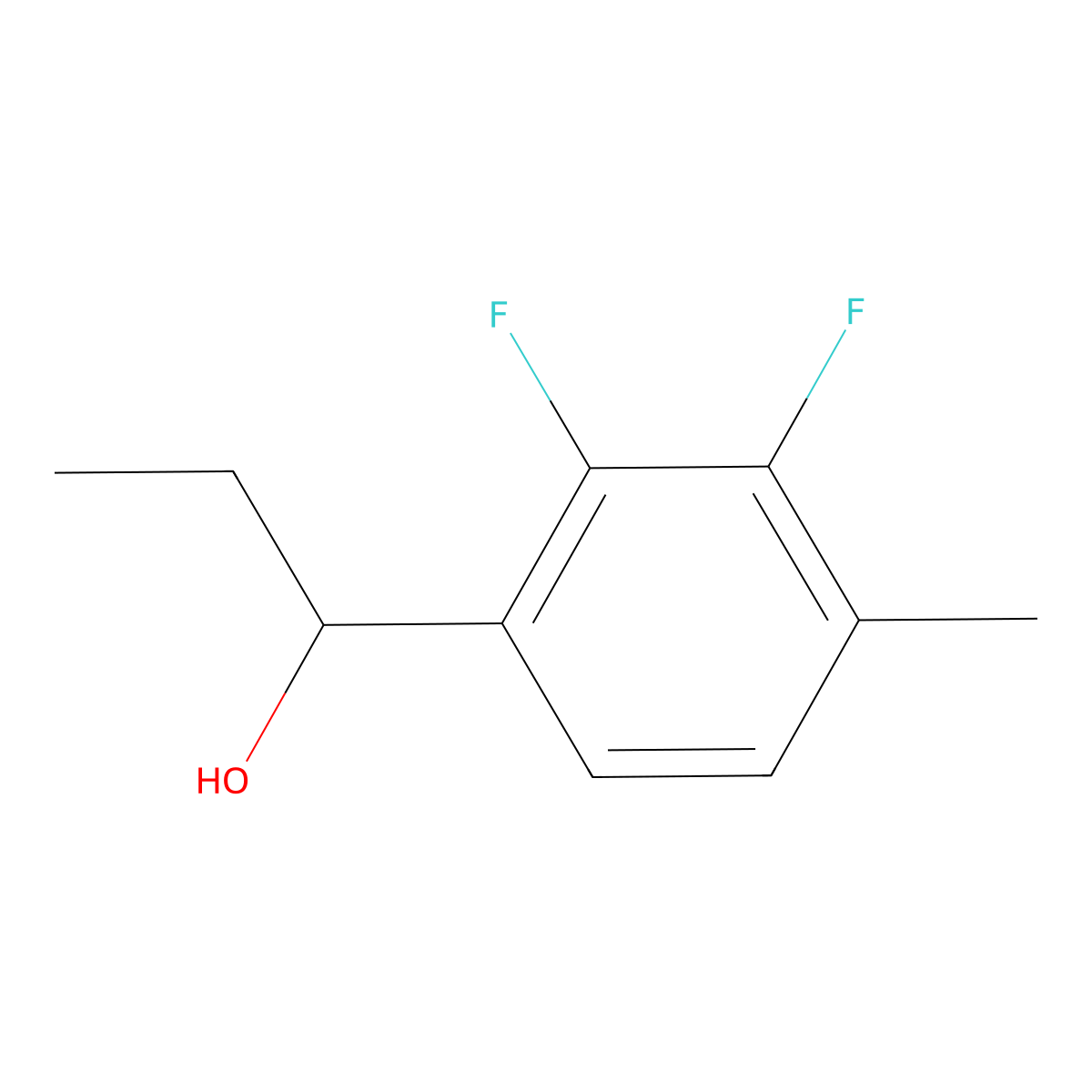 alpha-Ethyl-2,3-difluoro-4-methylbenZenemethanol molecular structure, CAS 1692805-73-4