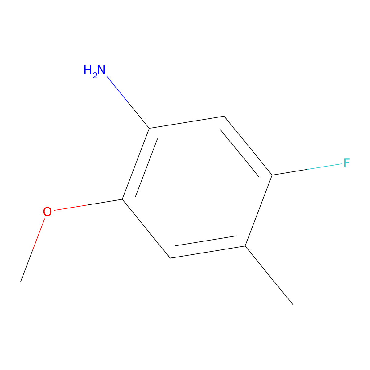 5-Fluoro-2-methoxy-4-methylaniline molecular structure, CAS 1692806-14-6