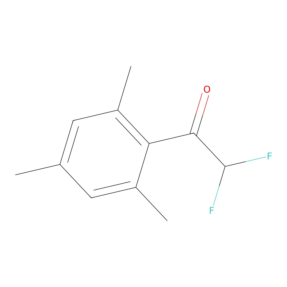 2,2-Difluoro-1-(2,4,6-trimethyl-phenyl)-ethanone molecular structure, CAS 1692847-76-9