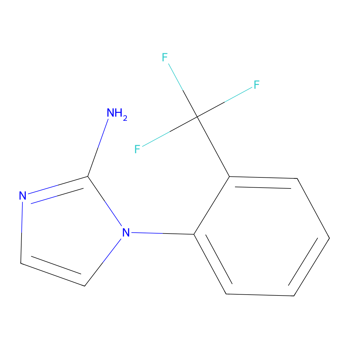 1-(2-(trifluoromethyl)phenyl)-1H-imidazol-2-amine molecular structure, CAS 1692857-34-3
