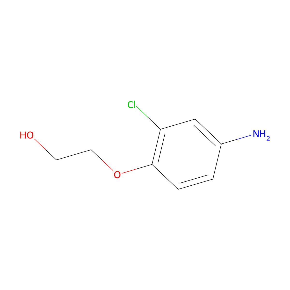 2-(4-Amino-2-chlorophenoxy)ethan-1-ol molecular structure, CAS 169286-82-2