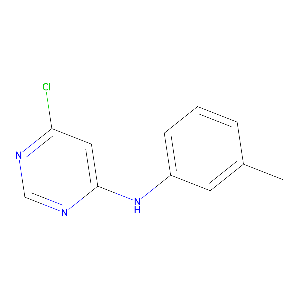 6-Chloro-N-(3-methylphenyl)-4-pyrimidinamine molecular structure, CAS 169286-83-3
