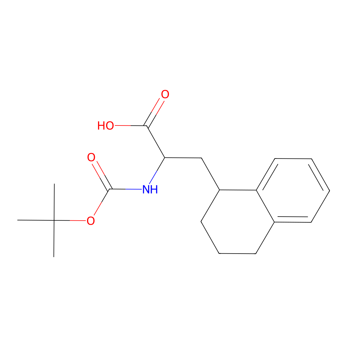 2-{[(Tert-butoxy)carbonyl]amino}-3-(1,2,3,4-tetrahydronaphthalen-1-yl)propanoic acid molecular structure, CAS 1692869-12-7