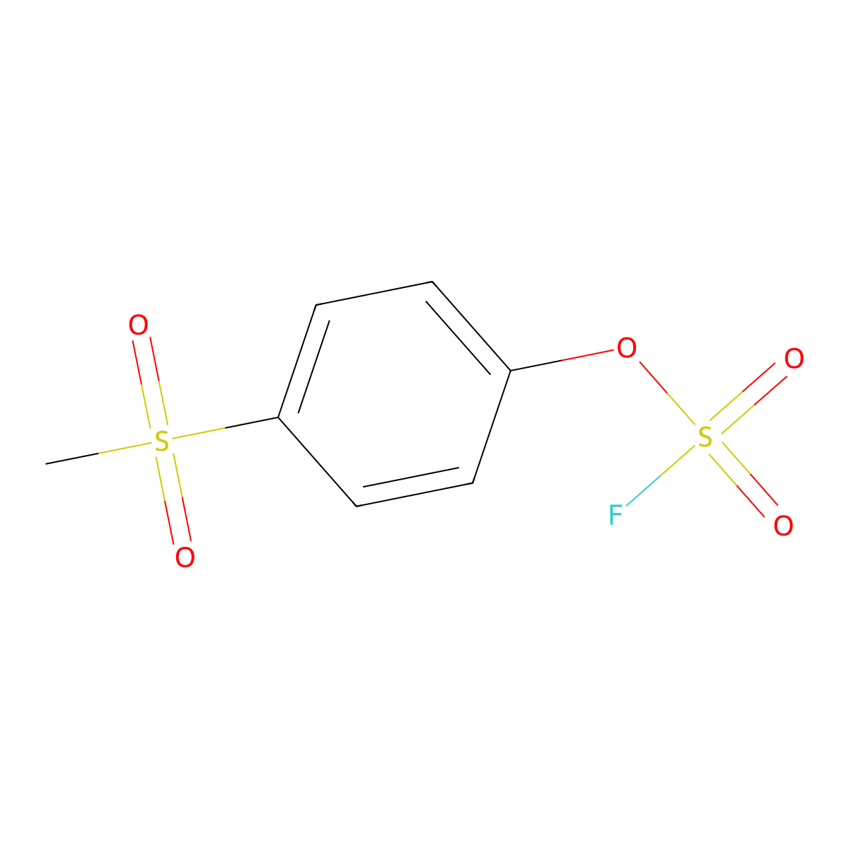 Fluorosulfuric acid, 4-(methylsulfonyl)phenyl ester molecular structure, CAS 1692870-12-4