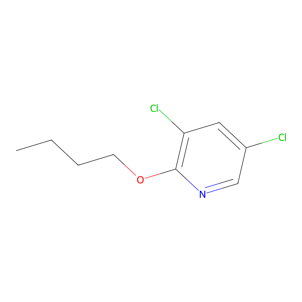 2-Butoxy-3,5-dichloropyridine molecular structure, CAS 1692870-49-7
