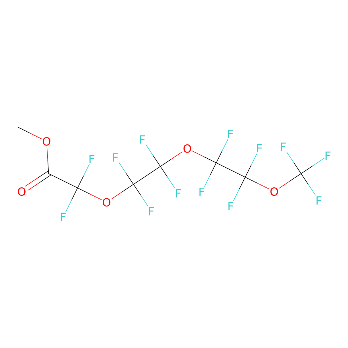 Methyl difluoro{1,1,2,2-tetrafluoro-2-[1,1,2,2-tetrafluoro-2-(trifluoromethoxy)ethoxy]ethoxy}acetate molecular structure, CAS 169289-58-1