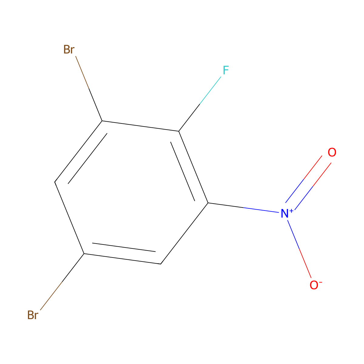 1,5-Dibromo-2-fluoro-3-nitrobenzene molecular structure, CAS 1692892-66-2