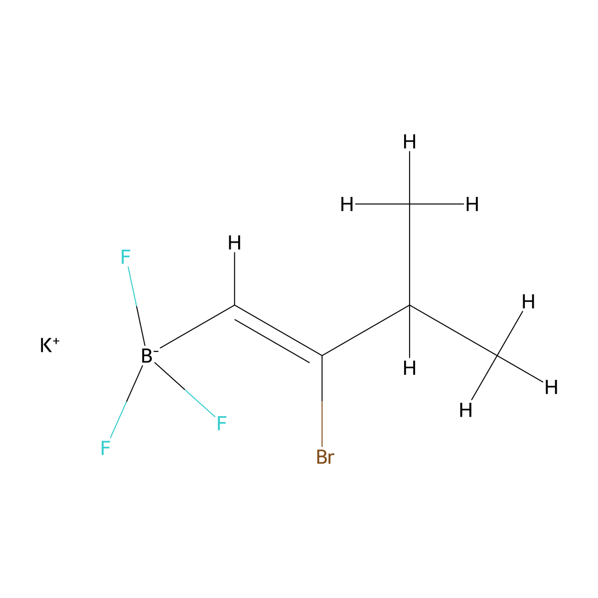 Potassium (Z)-2-bromo-3-methylbut-1-enyltrifluoroborate molecular structure, CAS 1692895-44-5