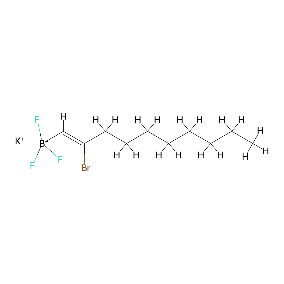 Potassium (Z)-2-bromodec-1-enyltrifluoroborate molecular structure, CAS 1692895-54-7