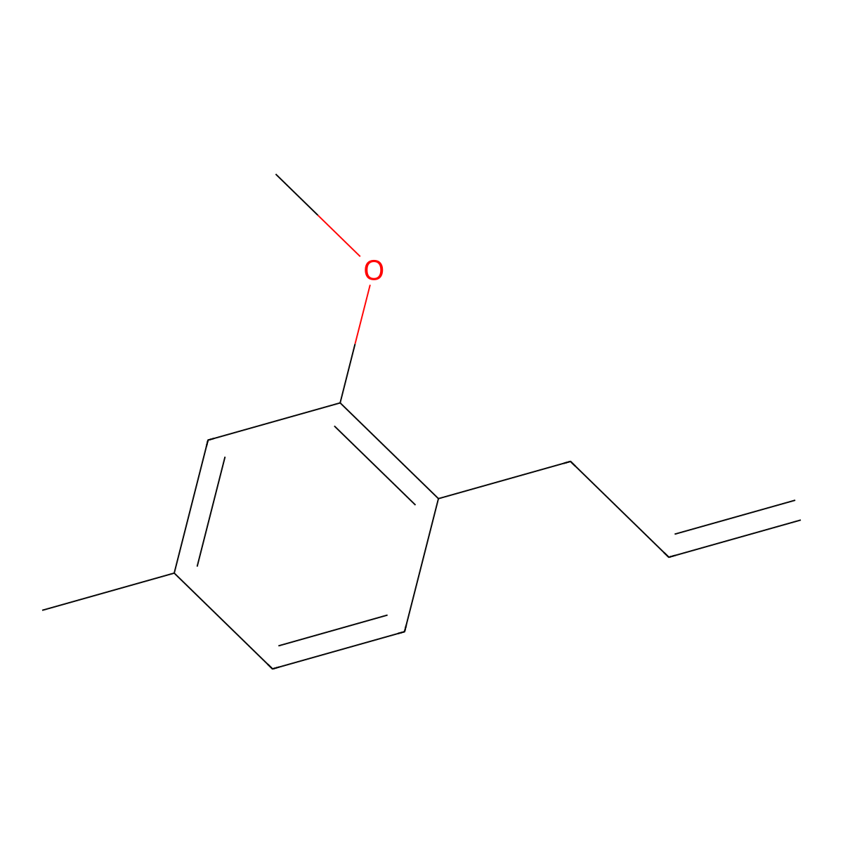 2-Methoxy-4-methyl-1-(prop-2-en-1-yl)benzene molecular structure, CAS 16929-29-6