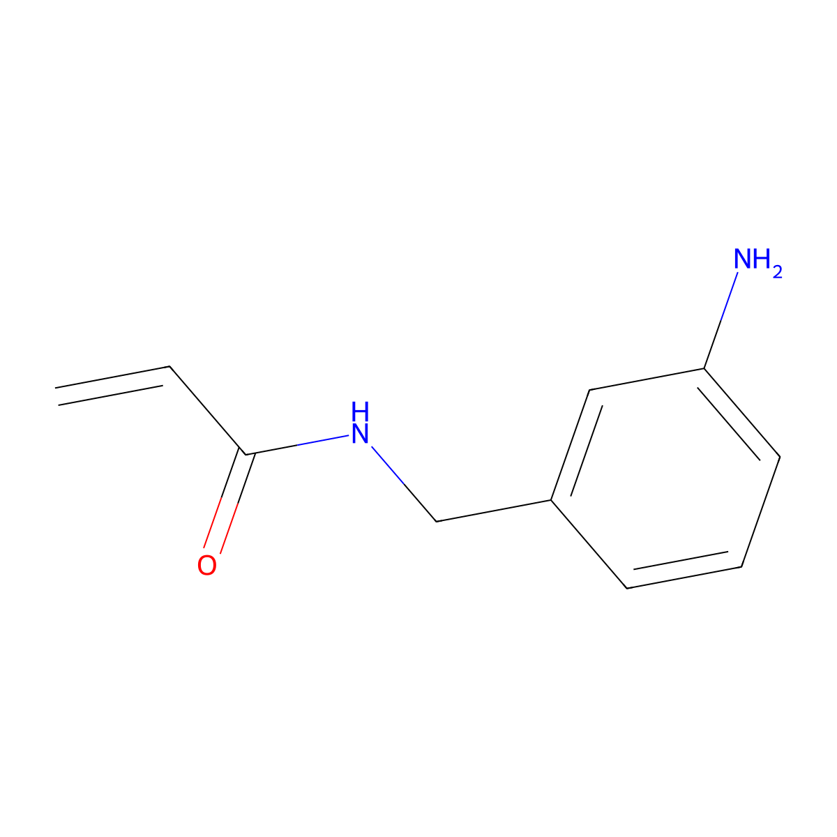N-[(3-aminophenyl)methyl]prop-2-enamide molecular structure, CAS 1692909-46-8