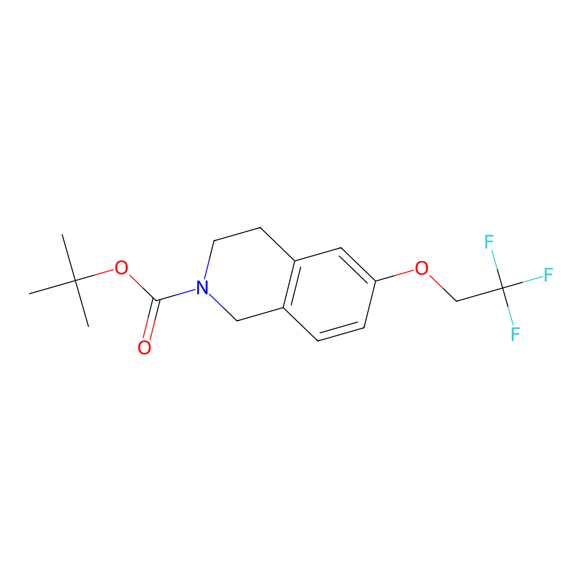 Tert-butyl 6-(2,2,2-trifluoroethoxy)-1,2,3,4-tetrahydroisoquinoline-2-carboxylate molecular structure, CAS 1692949-92-0