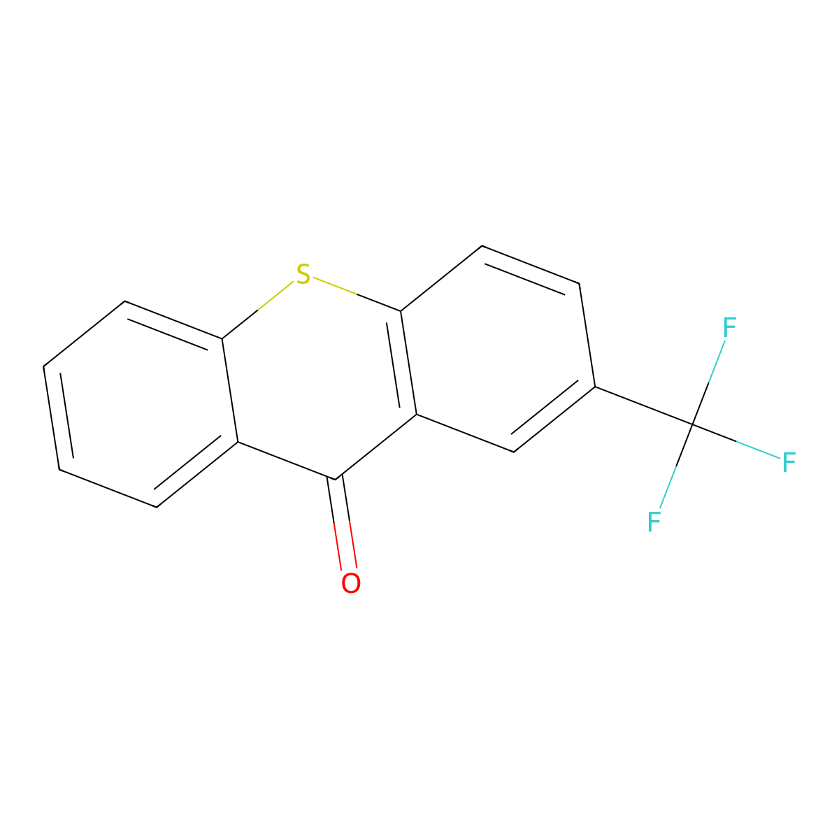 2-(Trifluoromethyl)-9H-thioxanthen-9-one molecular structure, CAS 1693-28-3