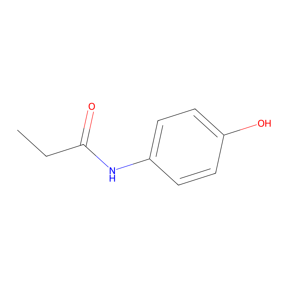 N-(4-Hydroxyphenyl)propanamide molecular structure, CAS 1693-37-4