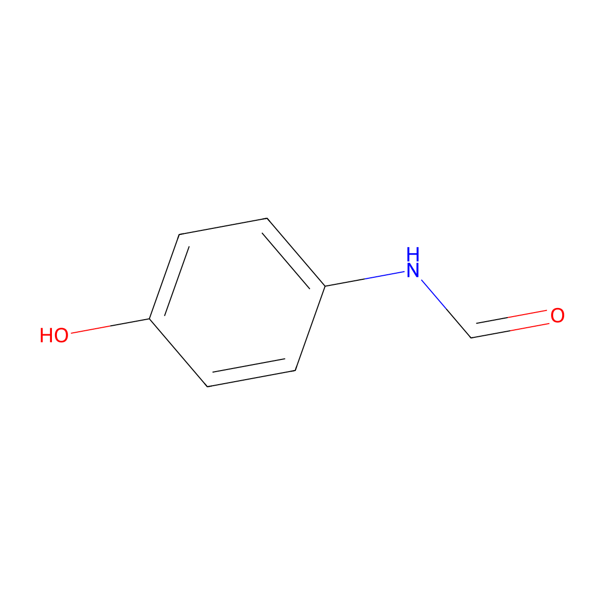 N-(4-hydroxyphenyl)formamide molecular structure, CAS 1693-39-6
