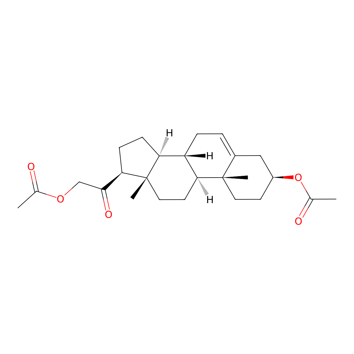 3-beta,21-Dihydroxypregn-5-en-20-one di(acetate) molecular structure, CAS 1693-63-6