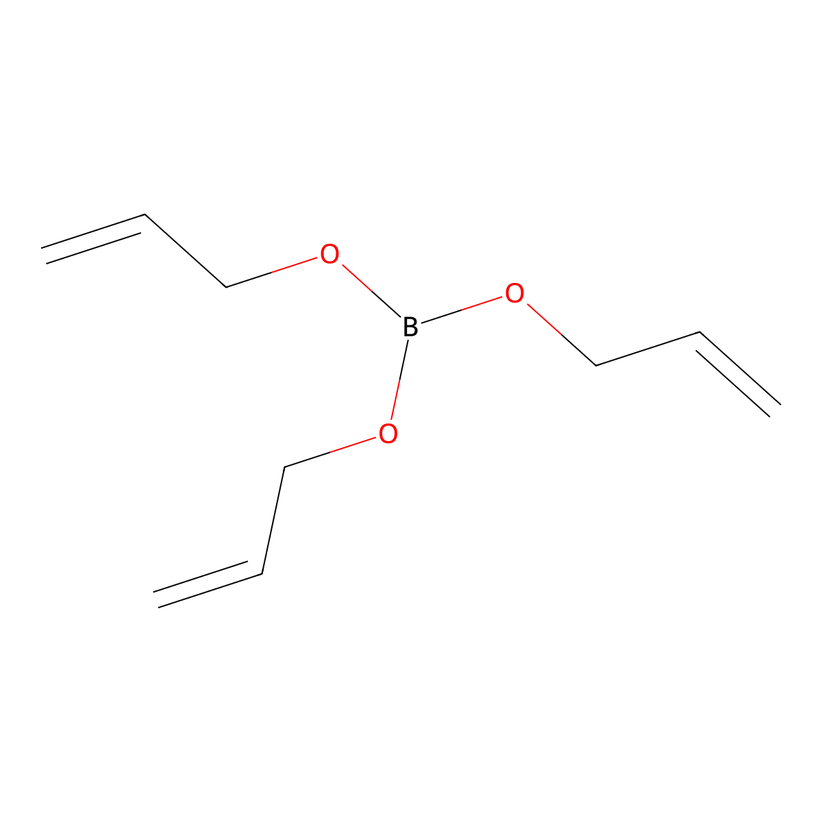 Boric acid (H3BO3), tri-2-propen-1-yl ester molecular structure, CAS 1693-71-6