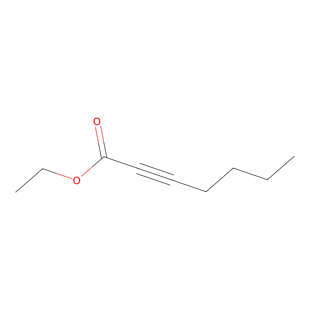 Ethyl hept-2-ynoate molecular structure, CAS 16930-95-3