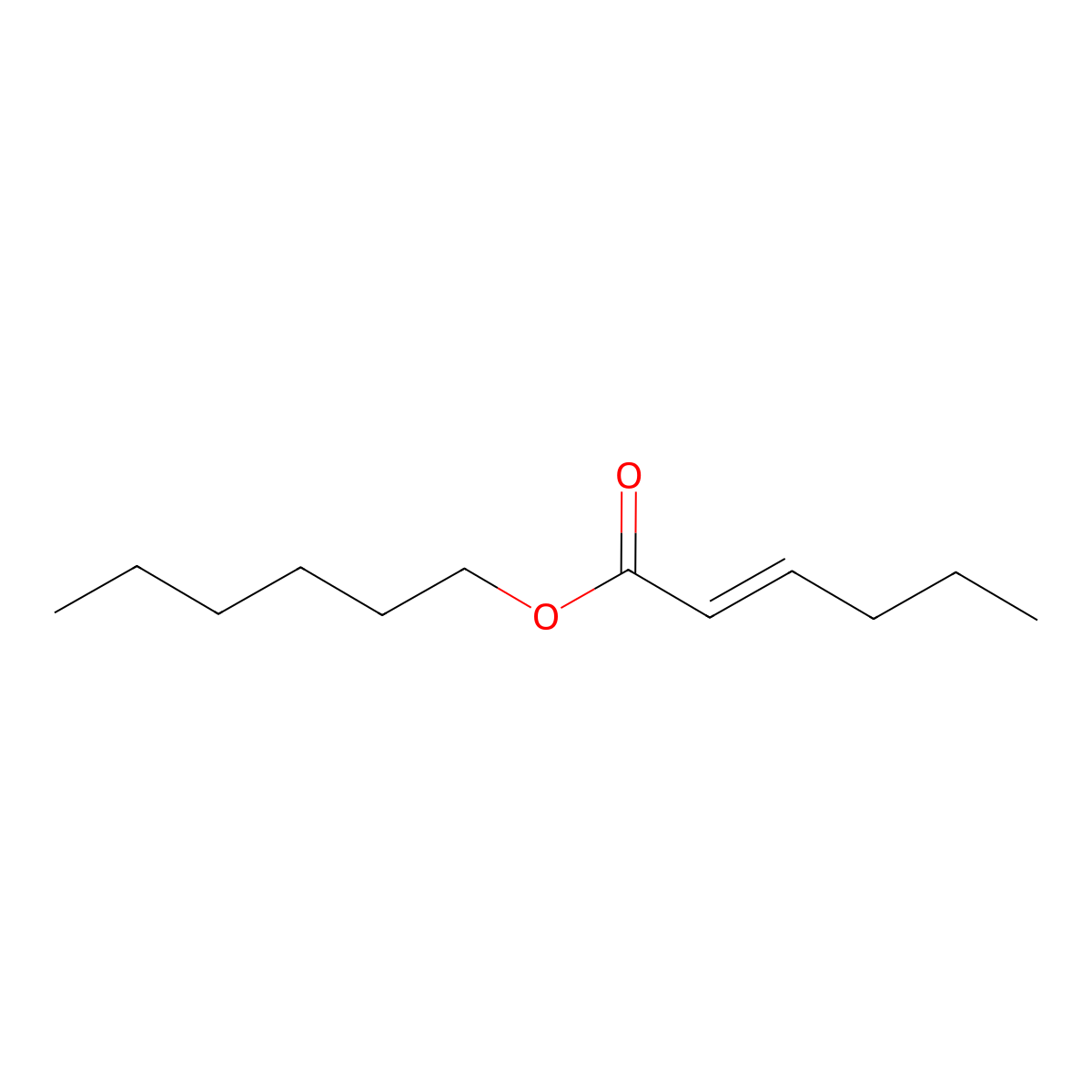 Hexyl hex-2-enoate molecular structure, CAS 16930-97-5