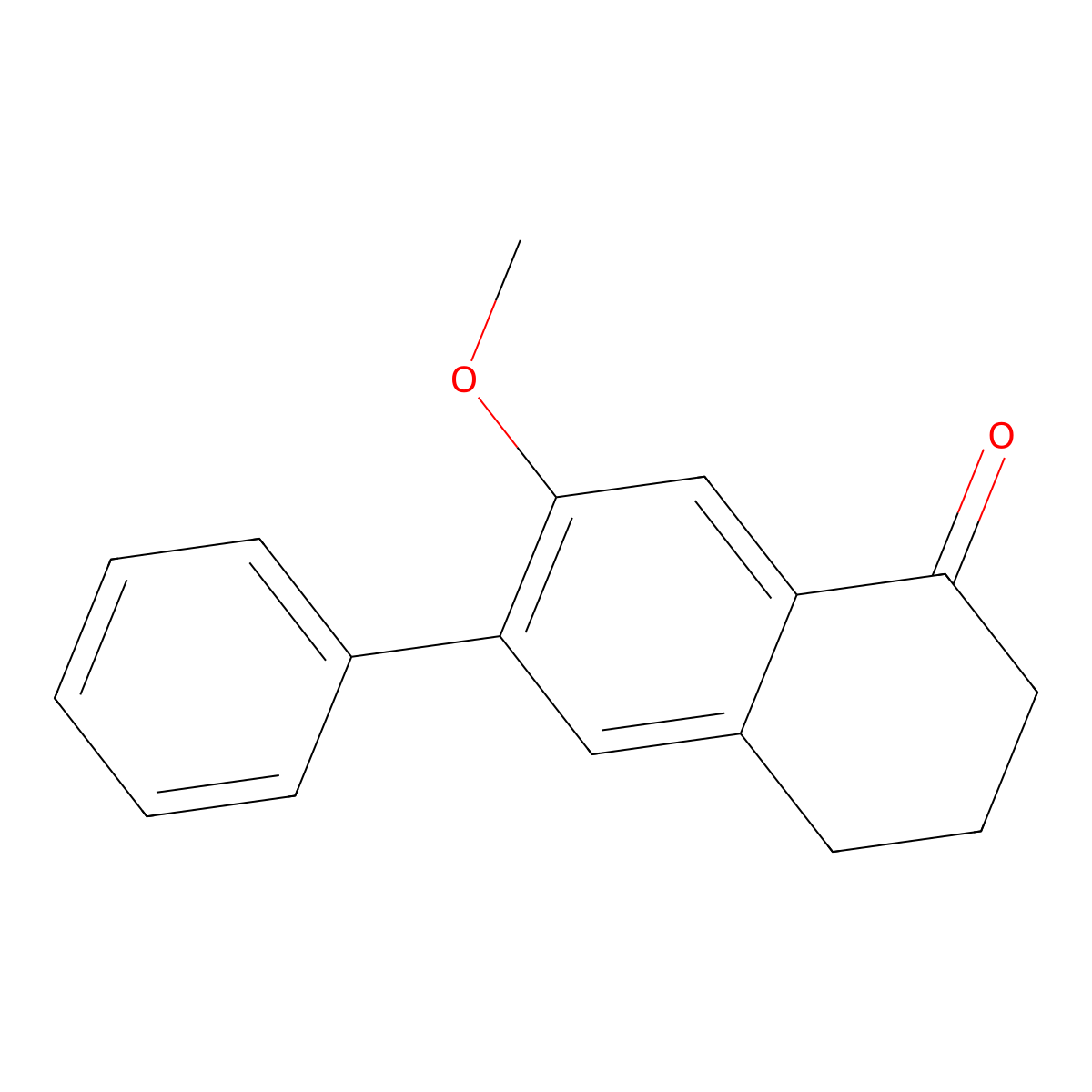 3,4-Dihydro-7-methoxy-6-phenyl-1(2H)-naphthalenone molecular structure, CAS 169300-50-9