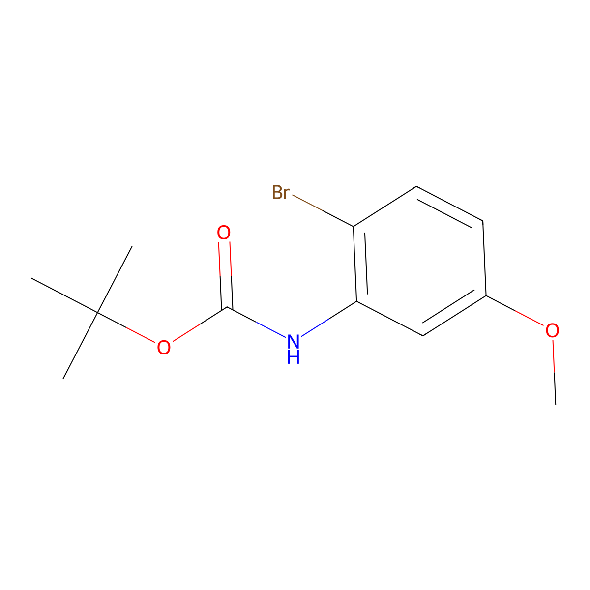 tert-Butyl (2-bromo-5-methoxyphenyl)carbamate molecular structure, CAS 169303-80-4
