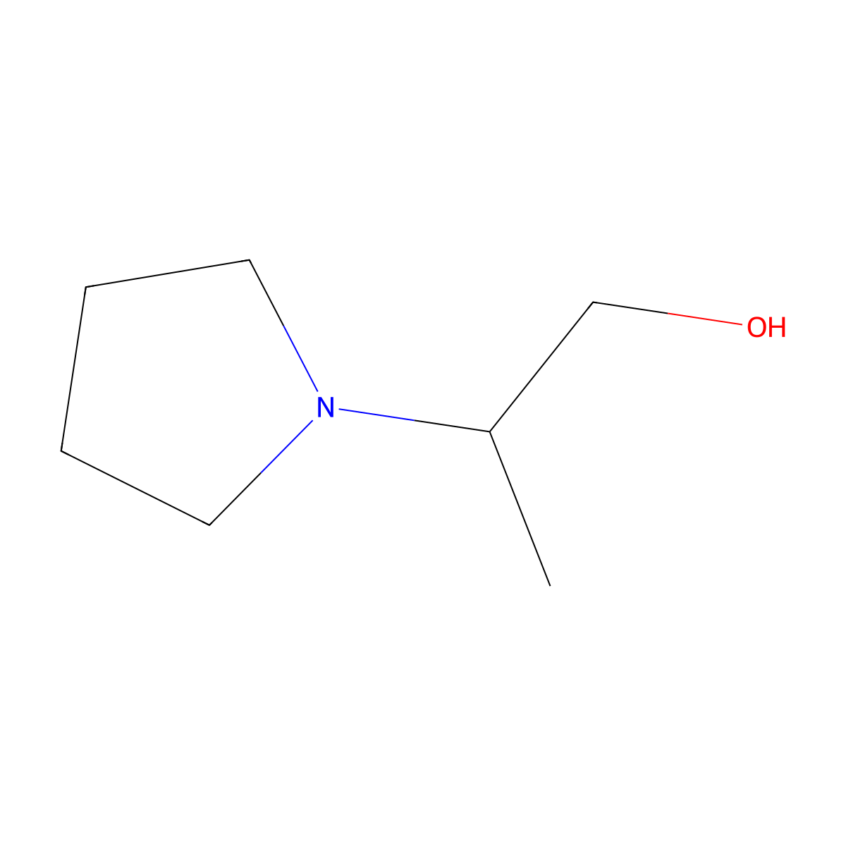 (2R)-2-(pyrrolidin-1-yl)propan-1-ol molecular structure, CAS 169308-05-8