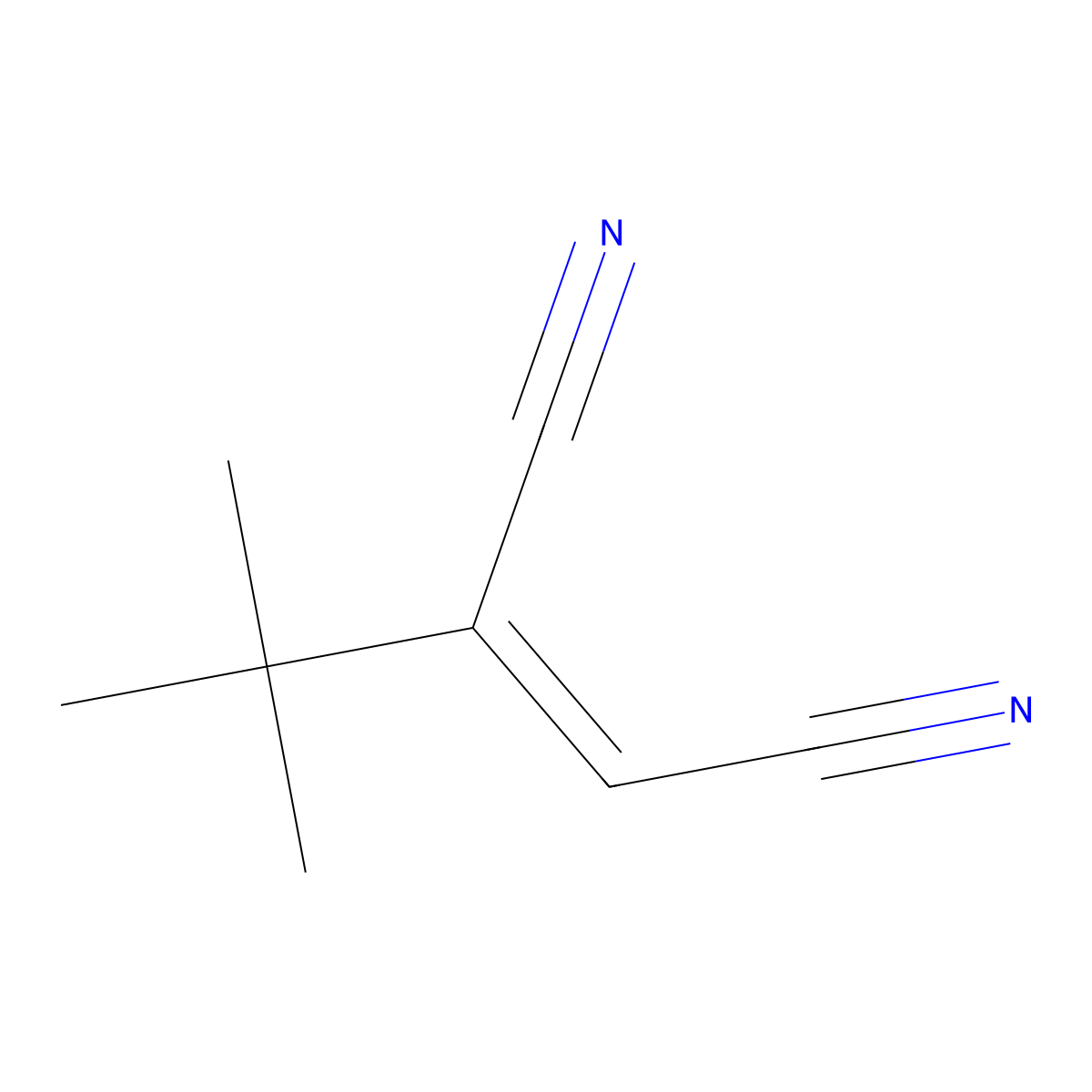 cis-2-Tert-butyl-2-butenedinitrile molecular structure, CAS 169309-80-2