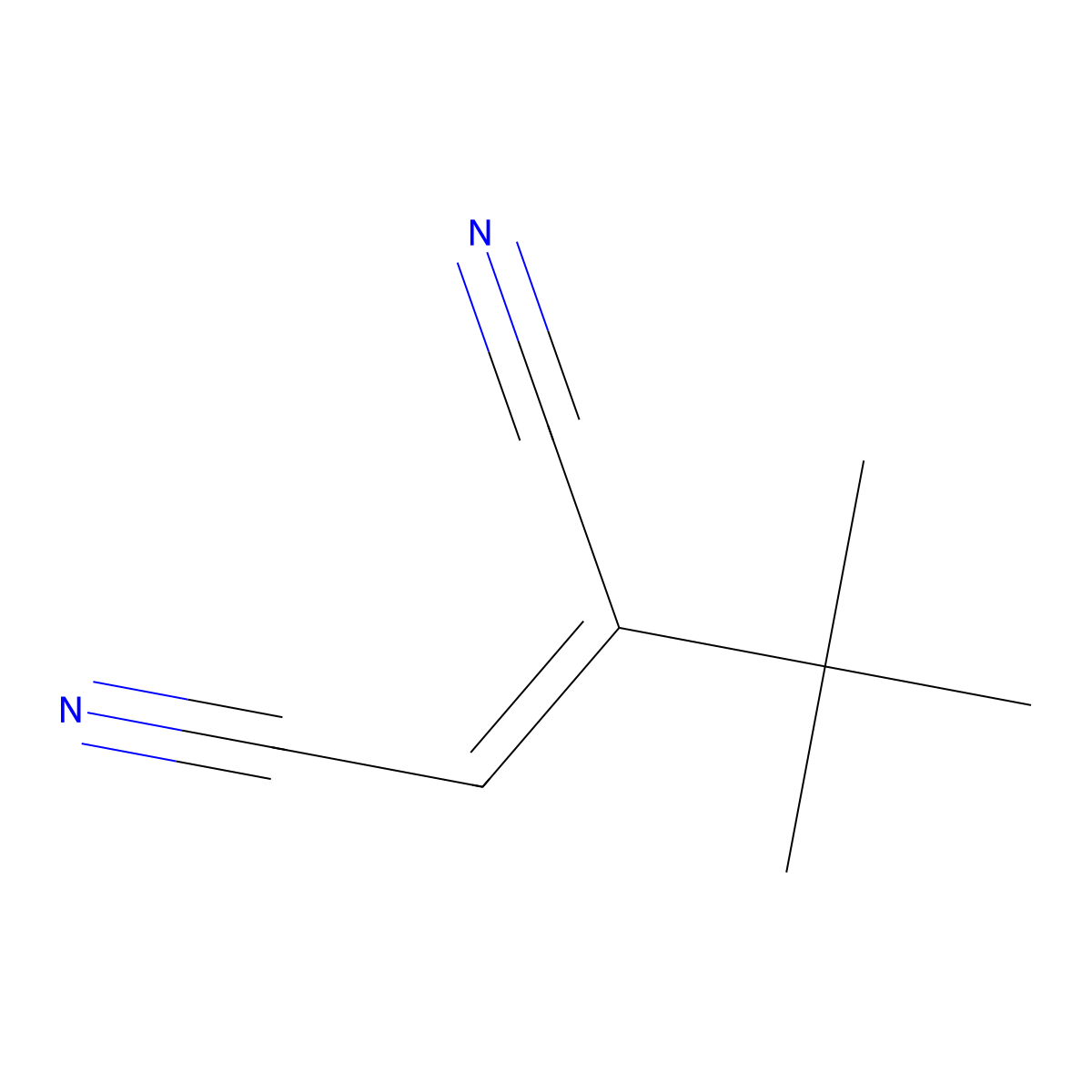 cis-2-Tert-butyl-2-butenedinitrile molecular structure, CAS 169309-80-2