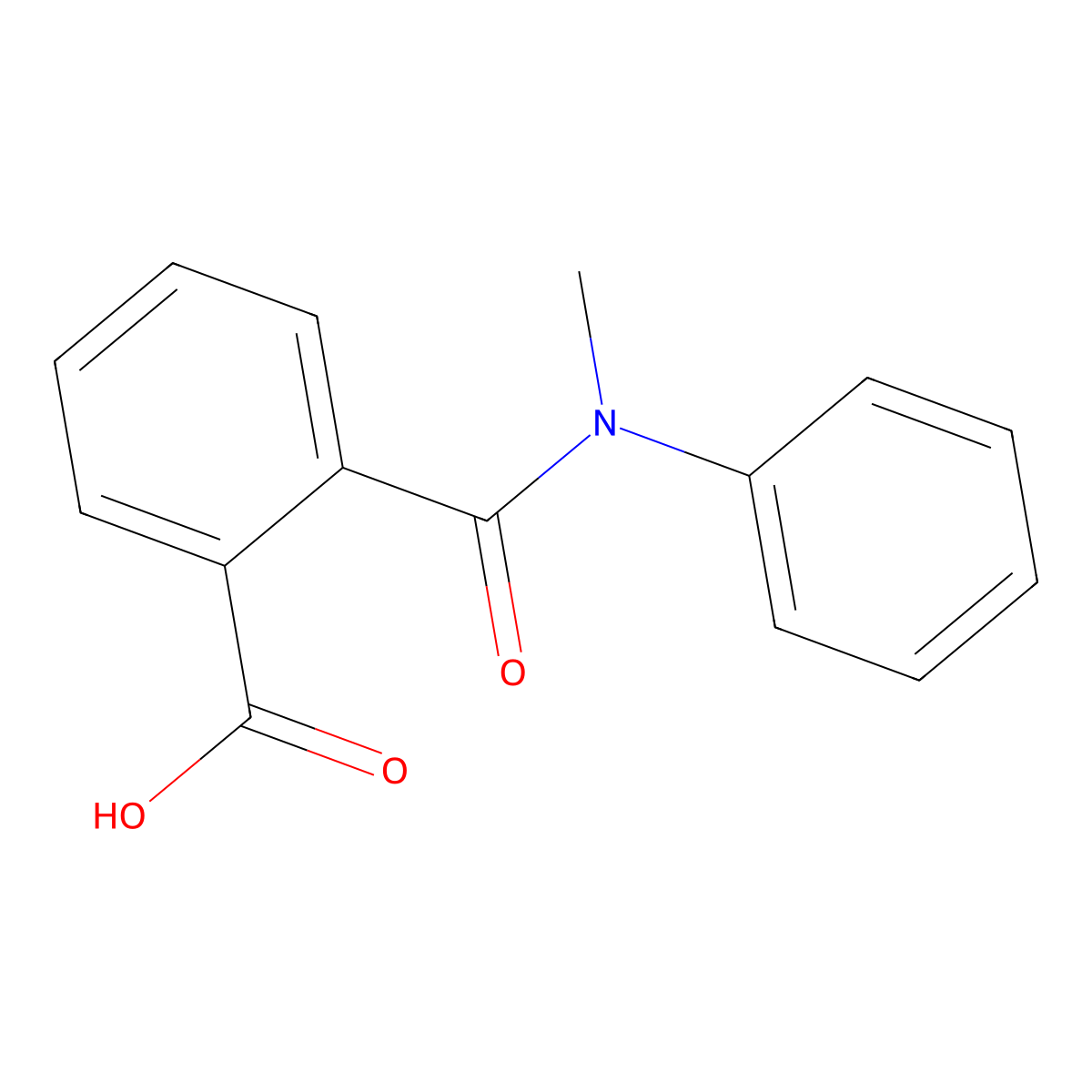2-[Methyl(phenyl)carbamoyl]benzoic acid molecular structure, CAS 16931-47-8