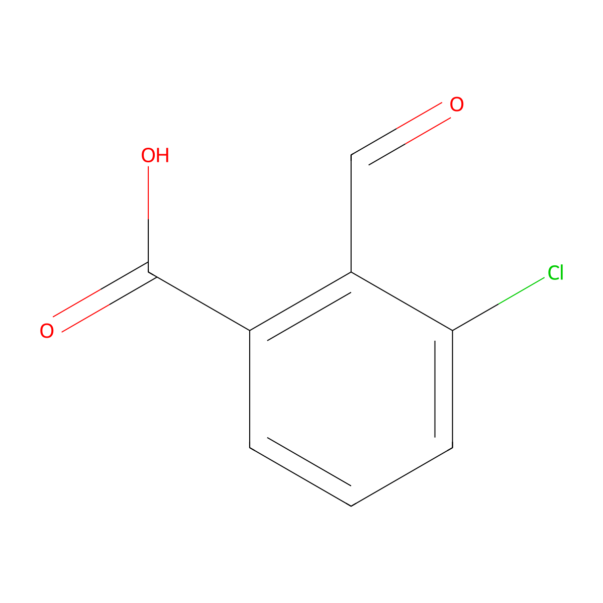 3-Chloro-2-formylbenzoic acid molecular structure, CAS 169310-05-8