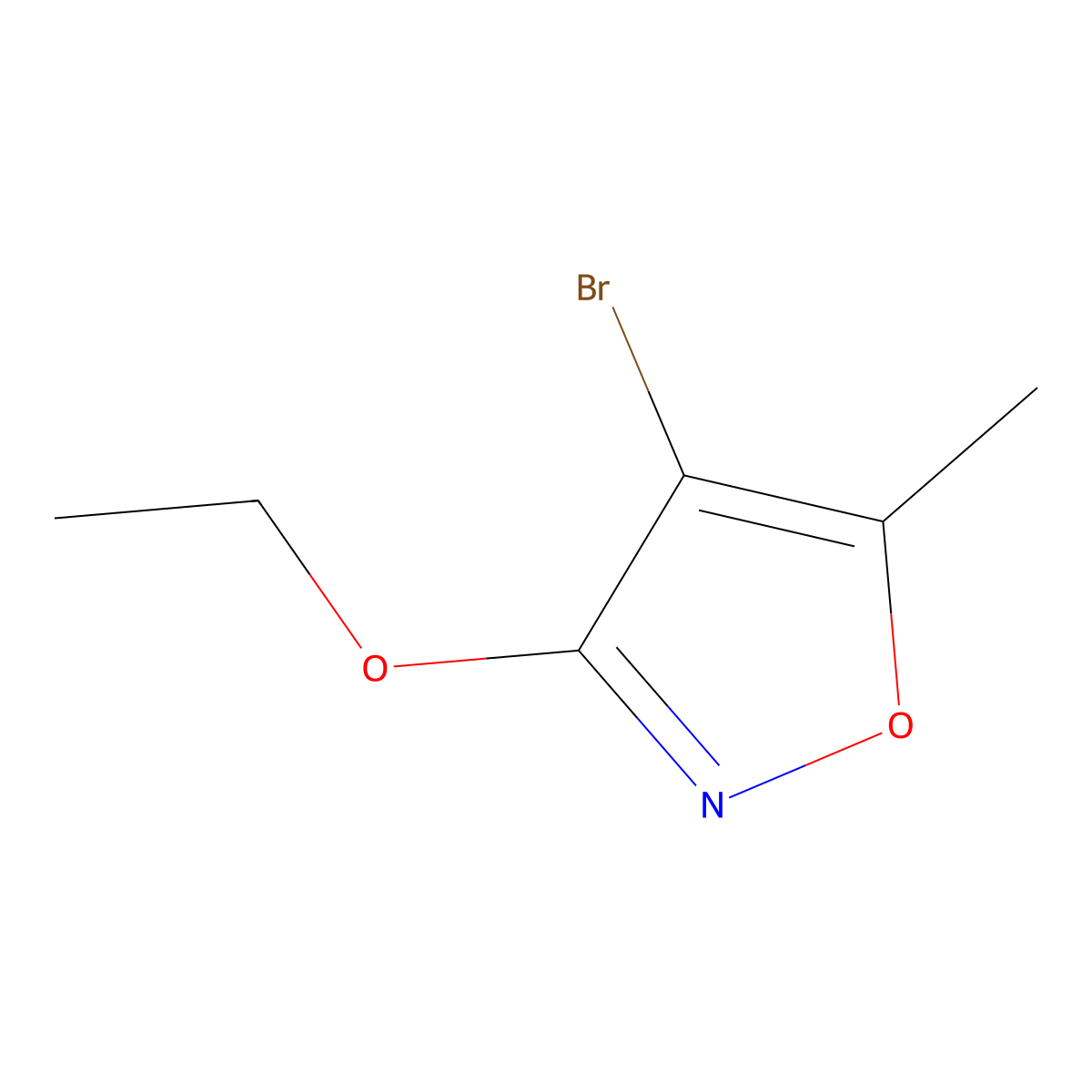 4-Bromo-3-ethoxy-5-methylisoxazole molecular structure, CAS 169310-98-9