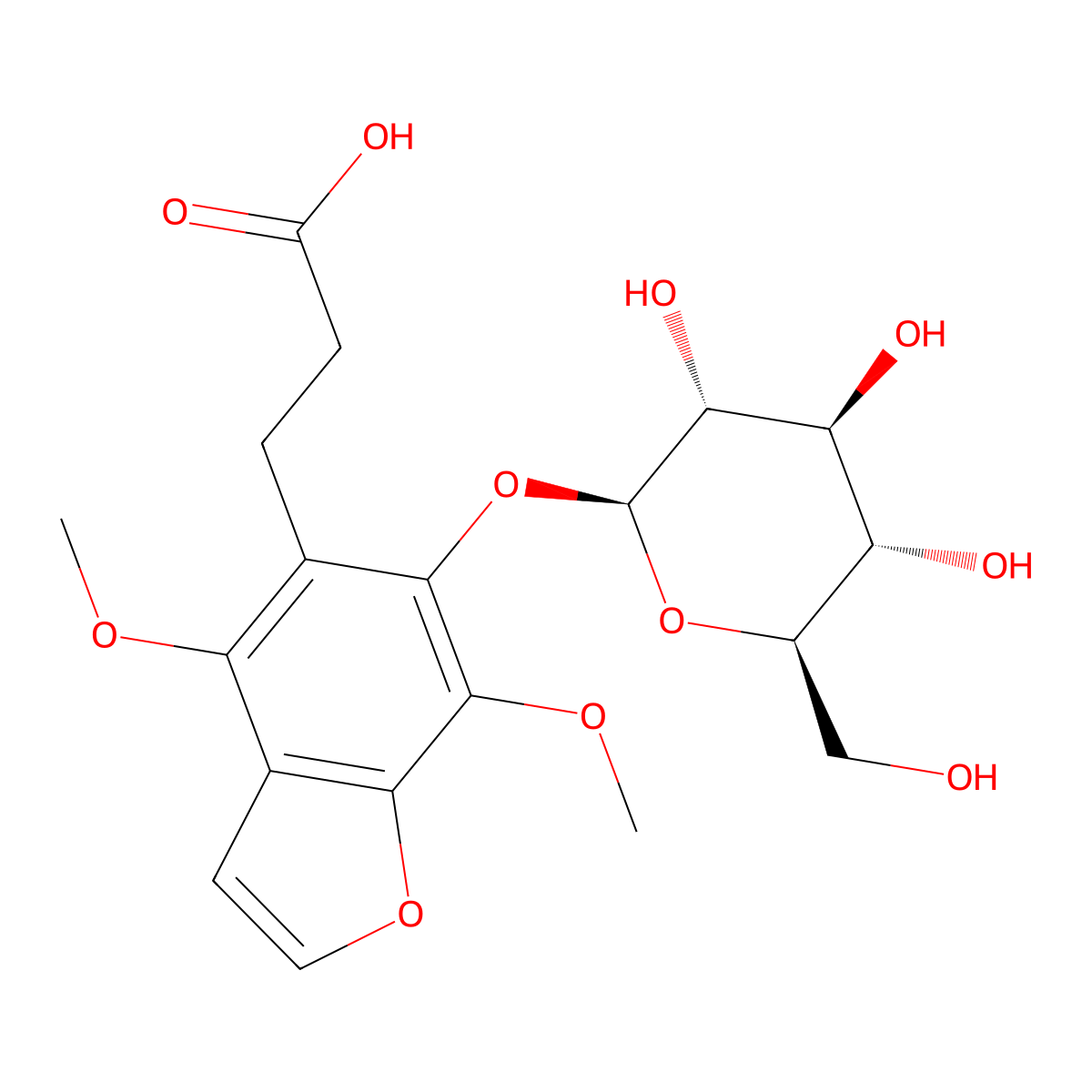 Picraquassioside B molecular structure, CAS 169312-05-4