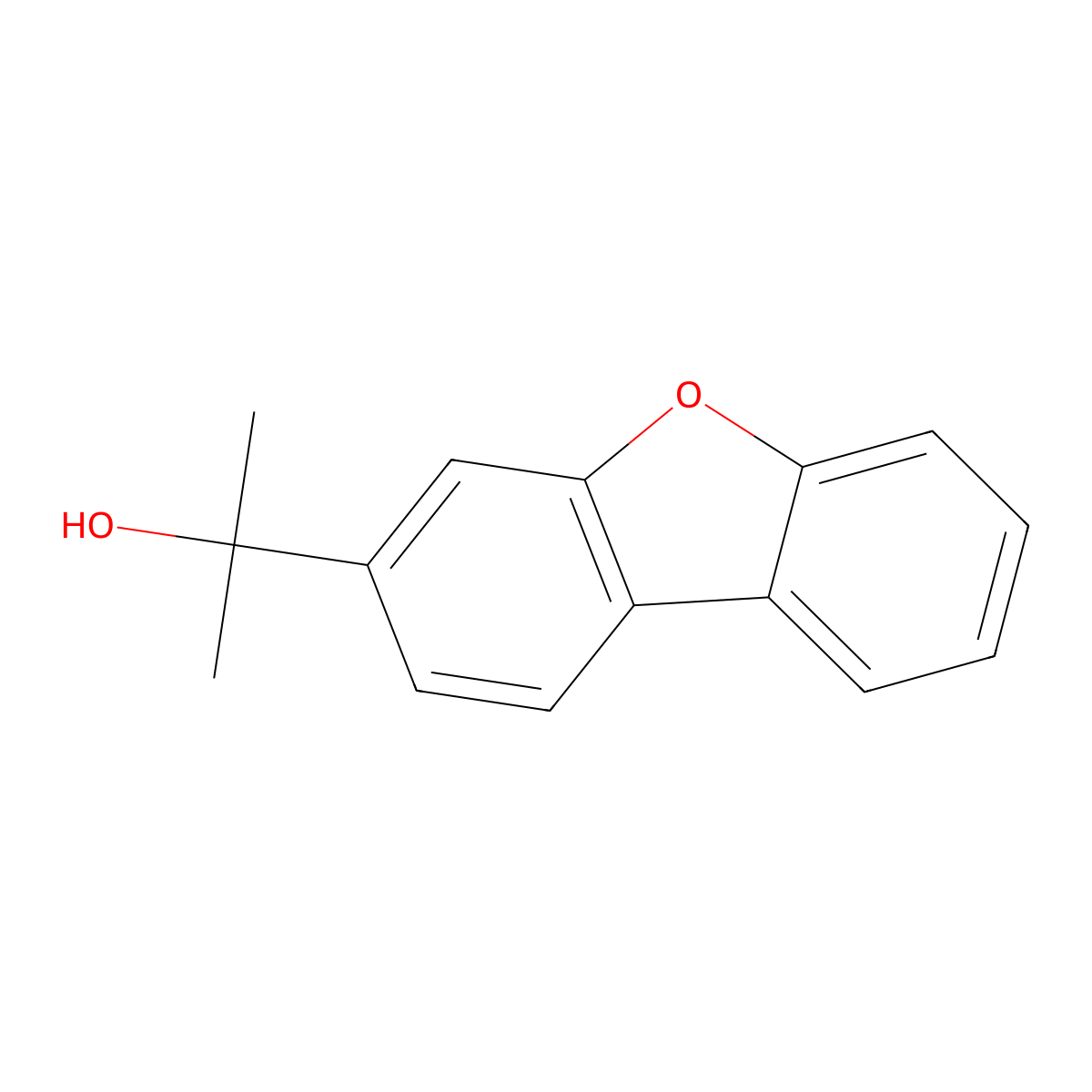 alpha,alpha-Dimethyl-3-dibenZofuranmethanol molecular structure, CAS 169317-62-8