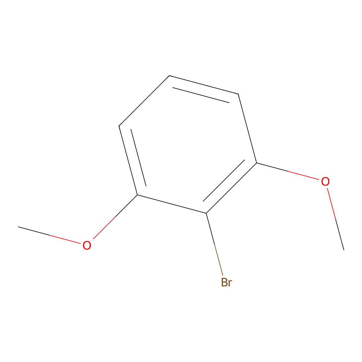 2-Bromo-1,3-dimethoxybenzene molecular structure, CAS 16932-45-9