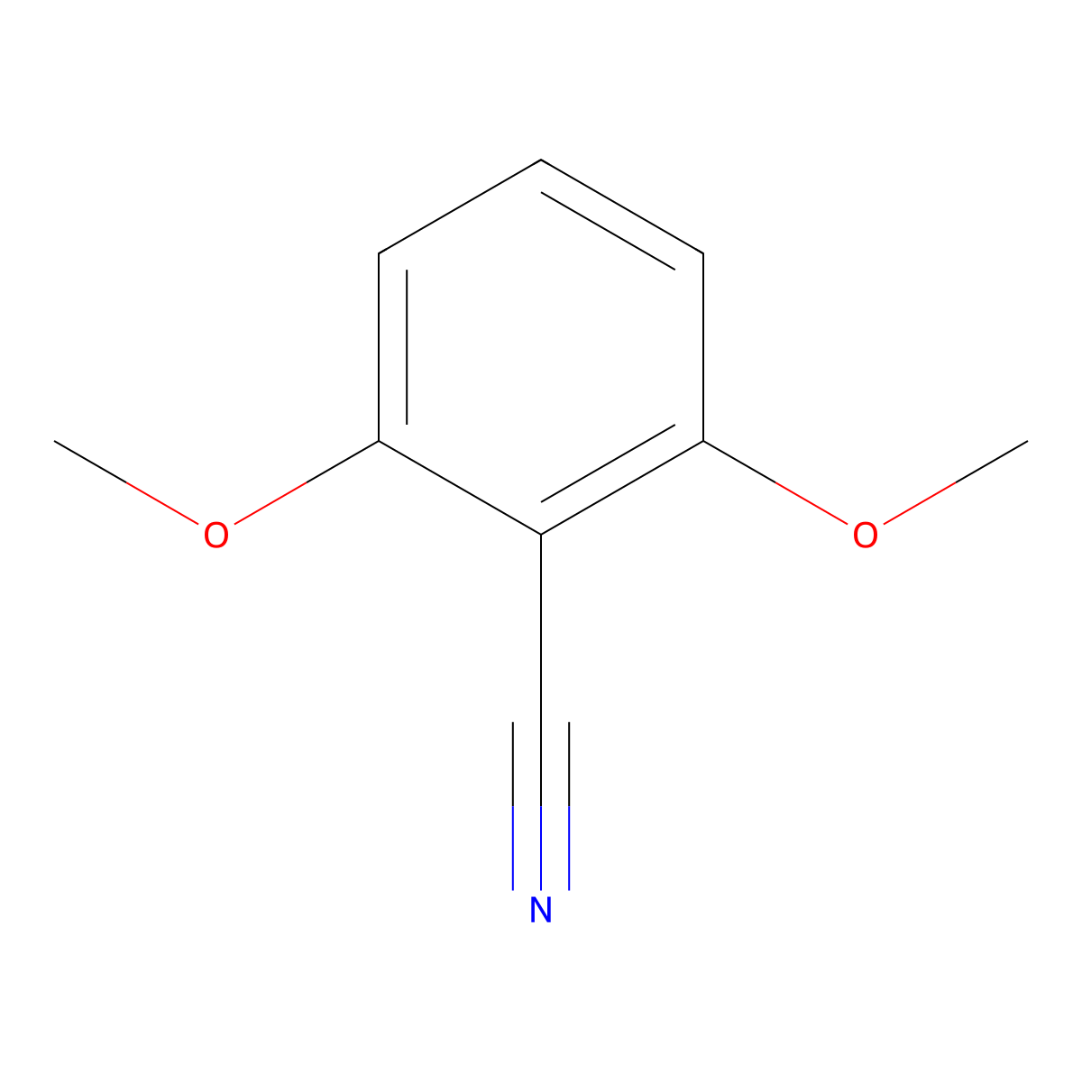 2,6-Dimethoxybenzonitrile molecular structure, CAS 16932-49-3